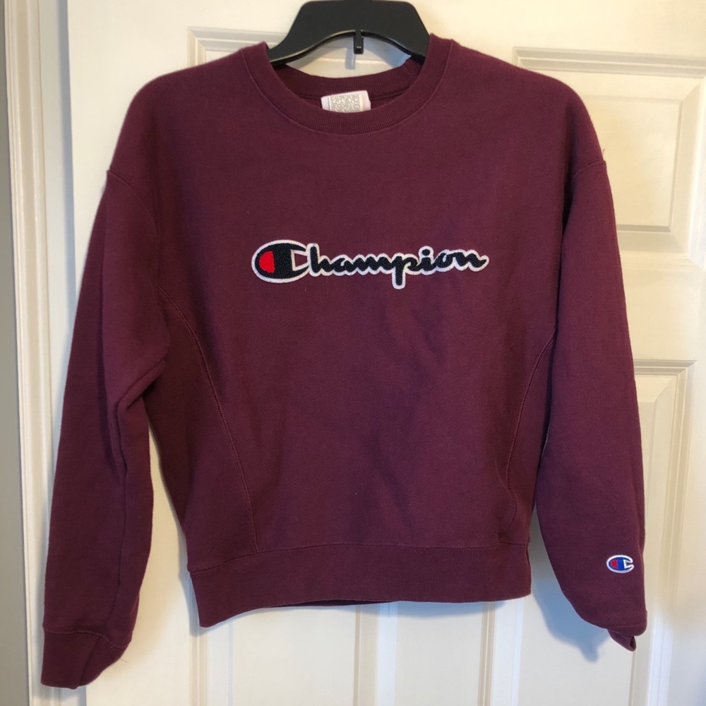 purple champion crew neck